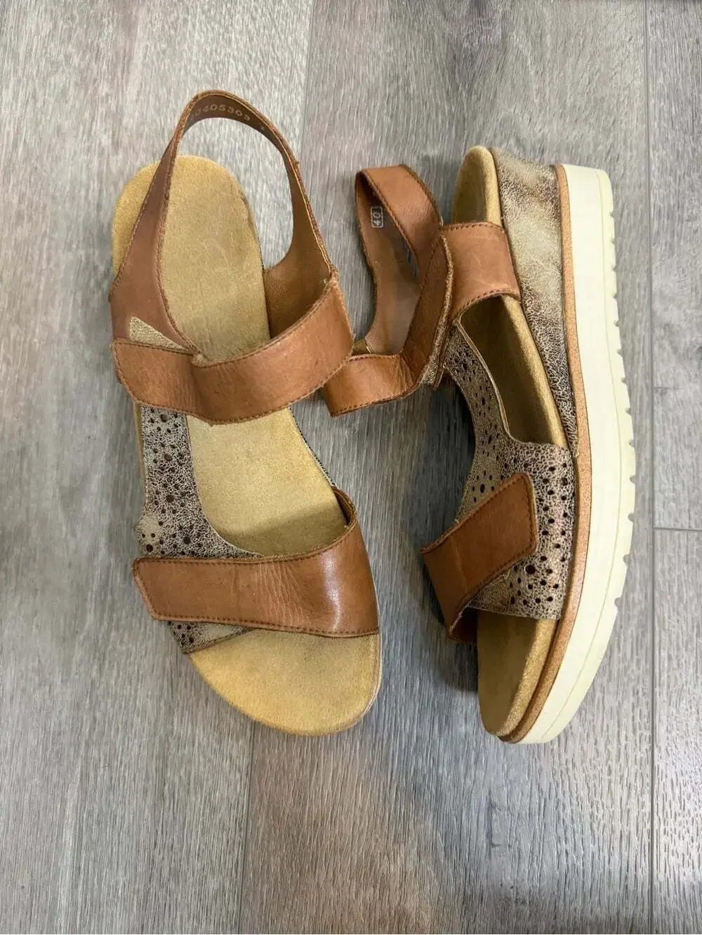 Remonte women’s wedge sandals - size 40 brown